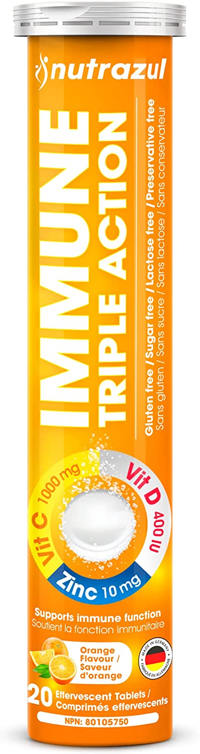 Nutrazul Immune Triple Action zn+c+d Tablets 20's