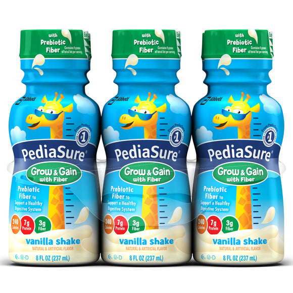 Pediasure Grow & Gain Vanilla Shake 8oz (6 Pack)