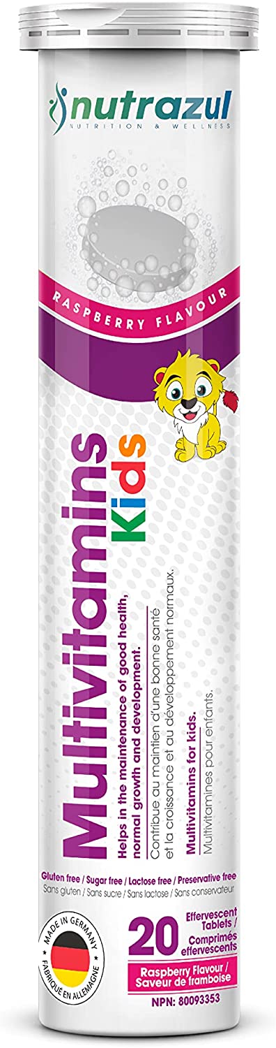 Nutrazul multivitamin kids effervescent tabs 20's