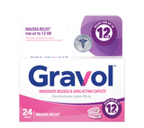 Gravol L A Caplets Dual Relief 100 mg. 24's