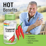 Solaray Cool Cayenne Pepper 320mg 40,000HU w/Butcher's 90's