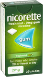 Nicorette 2mg Freshmint 25's