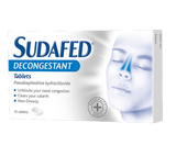 SUDAFED DECONGESTANT TABLETS 12's