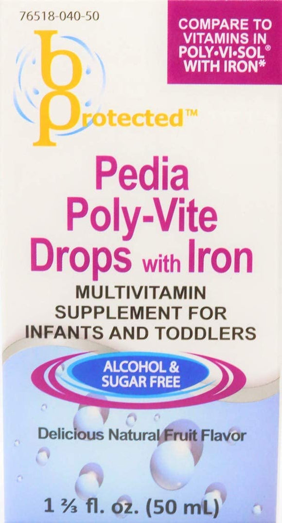 Bayshore pedia poly-vite drops with iron 1 2/3 fl oz 50ml