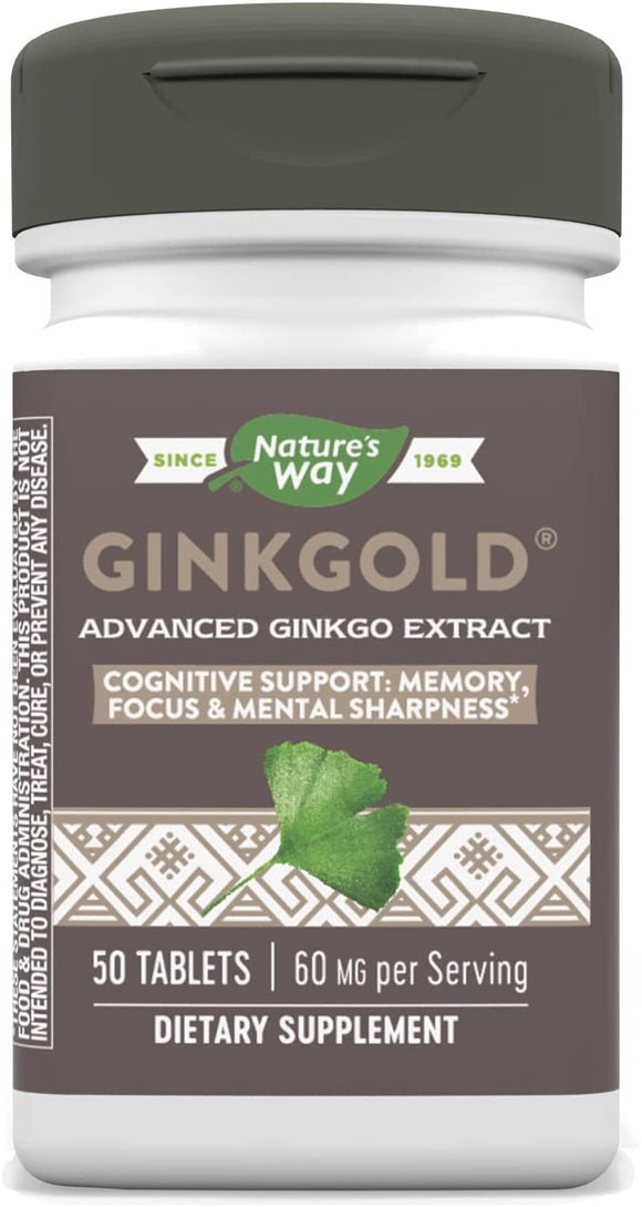 Ginkgold 60mg tablets Nature's Way 50's