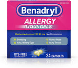 Benadryl Dye Free Liq-Gel Caps 24's