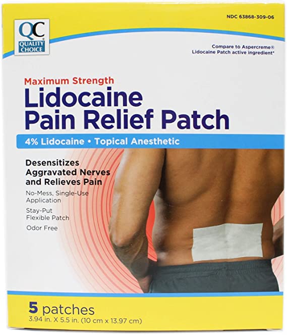 QC Pain Relieving Patch W/ Lidocaine