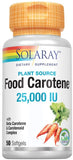 Solaray Food Carotene Vitamin A 50 Veg Caps